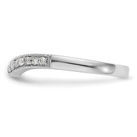 Load image into Gallery viewer, 14k White Gold 1/6 carat Diamond Contoured Complete Wedding Band
