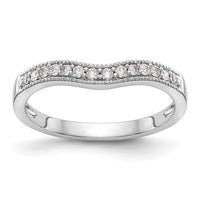 Load image into Gallery viewer, 14k White Gold 1/6 carat Diamond Contoured Complete Wedding Band
