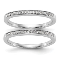 Load image into Gallery viewer, 14k White Gold 1/3 carat Diamond Set of 2 Complete Wedding Bands
