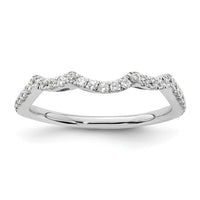 Load image into Gallery viewer, 14k White Gold 1/3 carat Diamond Contoured Complete Wedding Band
