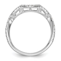 Load image into Gallery viewer, 14k White Gold 1/3 carat Diamond Contoured Complete Wedding Band
