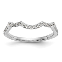Load image into Gallery viewer, 14k White Gold 1/3 carat Diamond Contoured Complete Wedding Band
