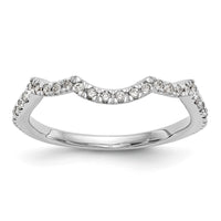 Load image into Gallery viewer, 14k White Gold 1/3 carat Diamond Contoured Complete Wedding Band
