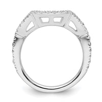 Load image into Gallery viewer, 14k White Gold 5/8 carat Diamond Contoured Complete Wedding Band
