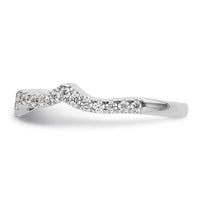 Load image into Gallery viewer, 14k White Gold 5/8 carat Diamond Contoured Complete Wedding Band
