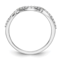 Load image into Gallery viewer, 14k White Gold 1/8 carat Diamond Contoured Complete Wedding Band
