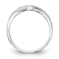 Load image into Gallery viewer, 14k White Gold 1/10 carat Diamond Contoured Complete Wedding Band
