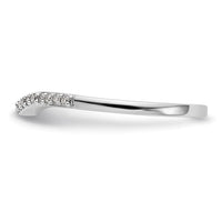 Load image into Gallery viewer, 14k White Gold 1/10 carat Diamond Contoured Complete Wedding Band
