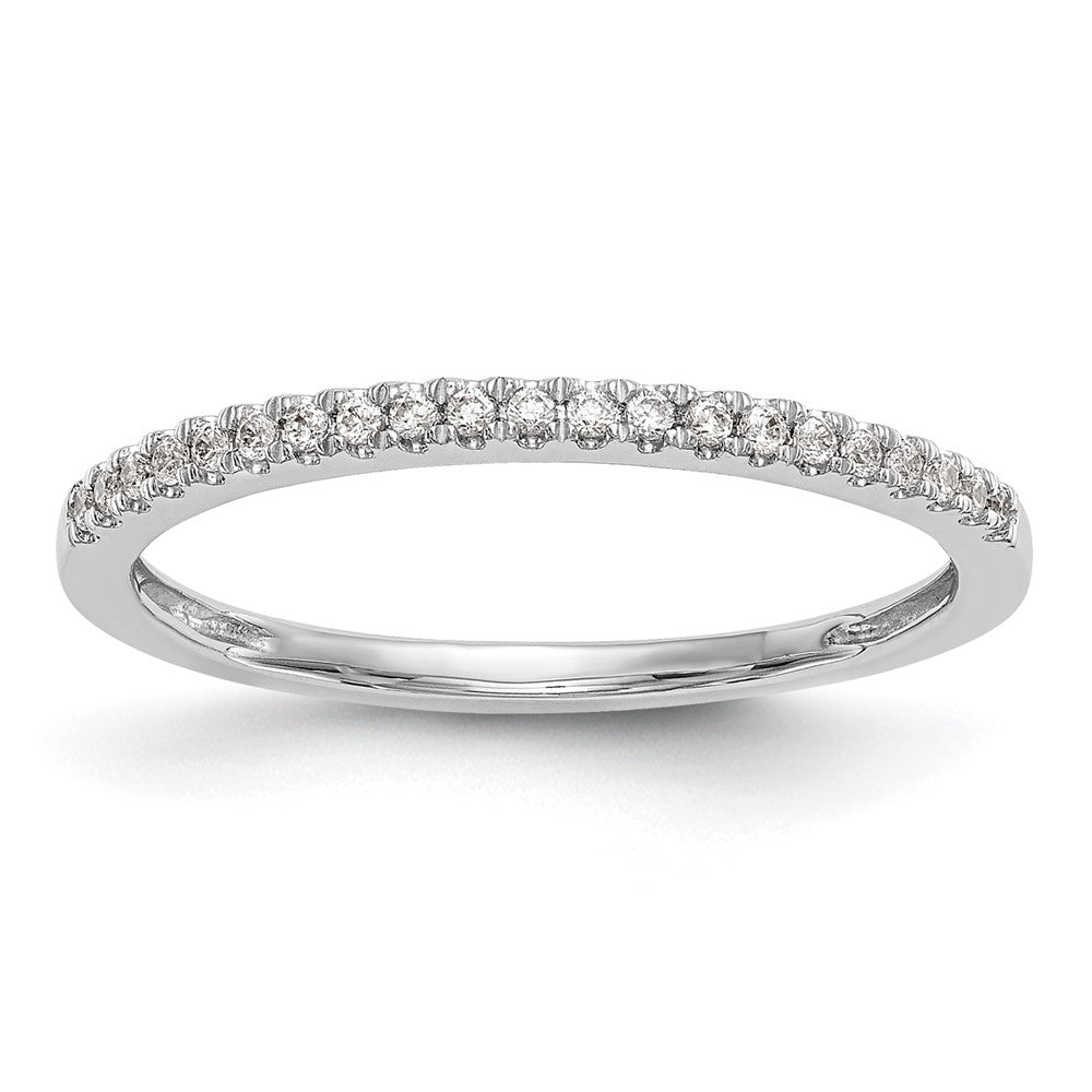 14K White Gold 1/10 carat Diamond Complete Wedding Band