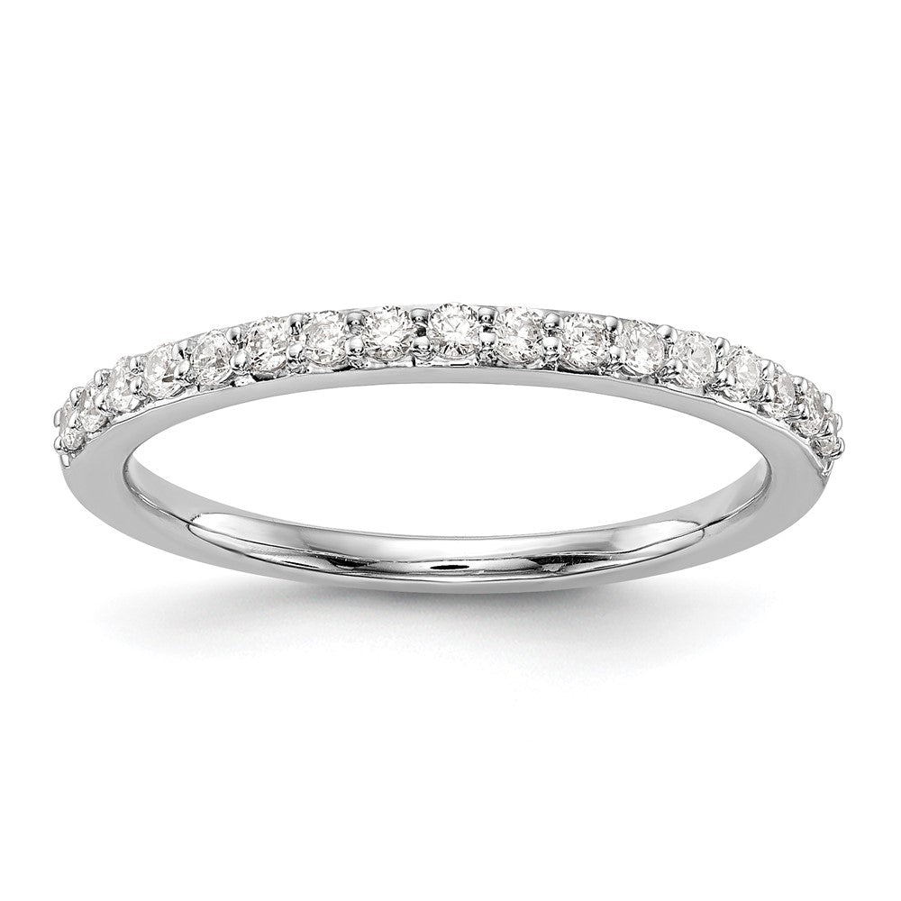 14K White Gold 1/4 carat Diamond Complete Wedding Band