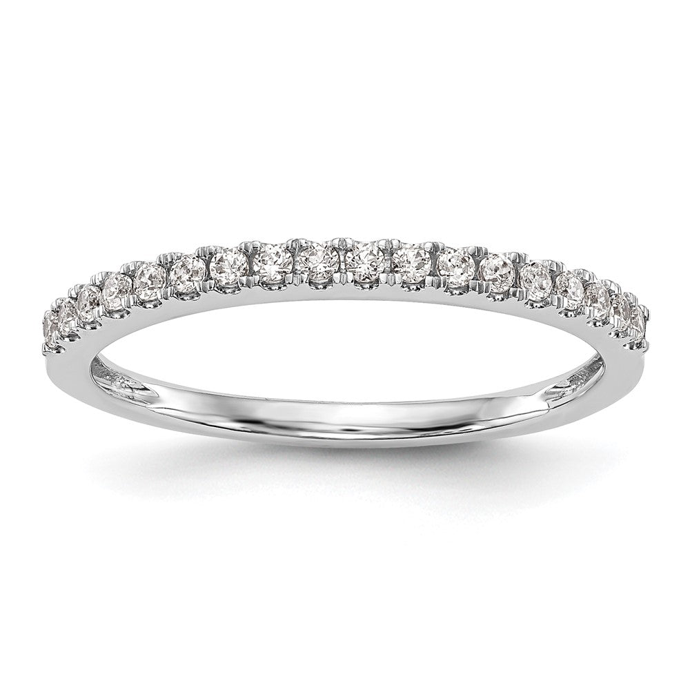 14K White Gold 1/5 carat Diamond Complete Wedding Band