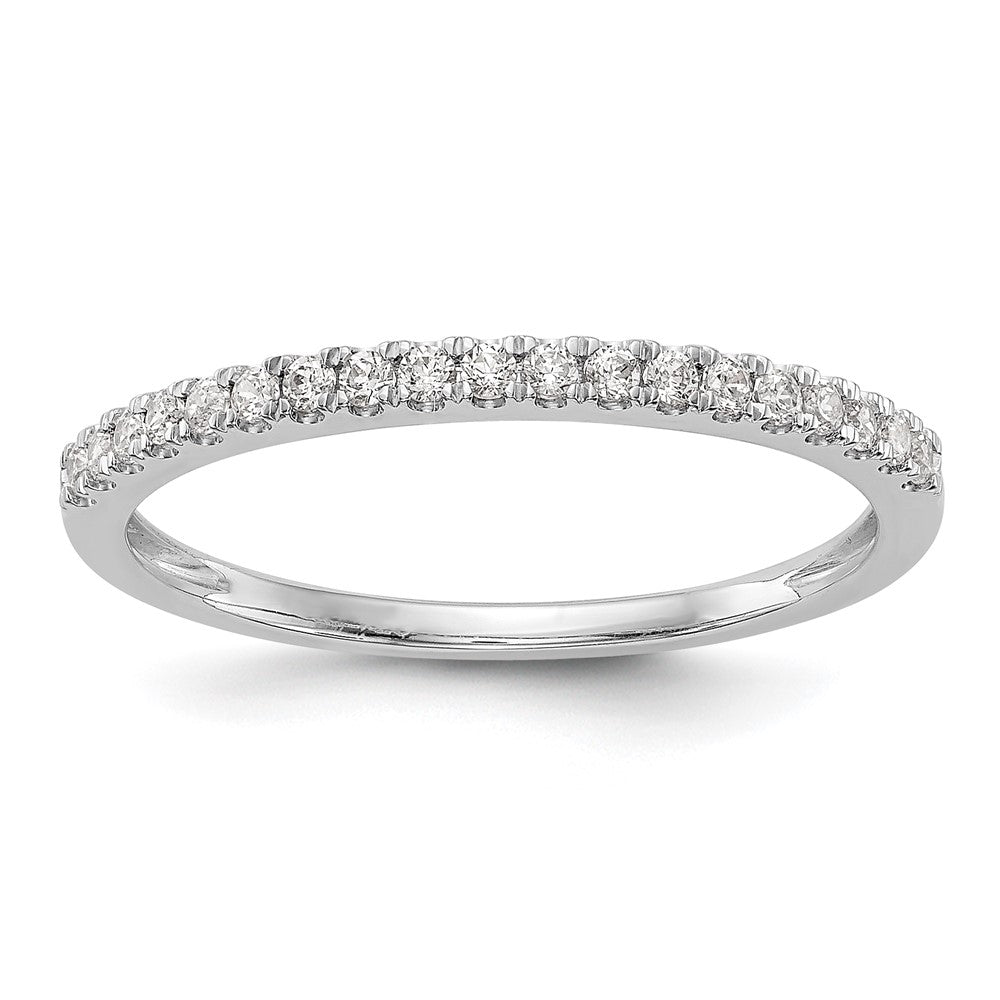 14K White Gold 1/5 carat Diamond Complete Wedding Band