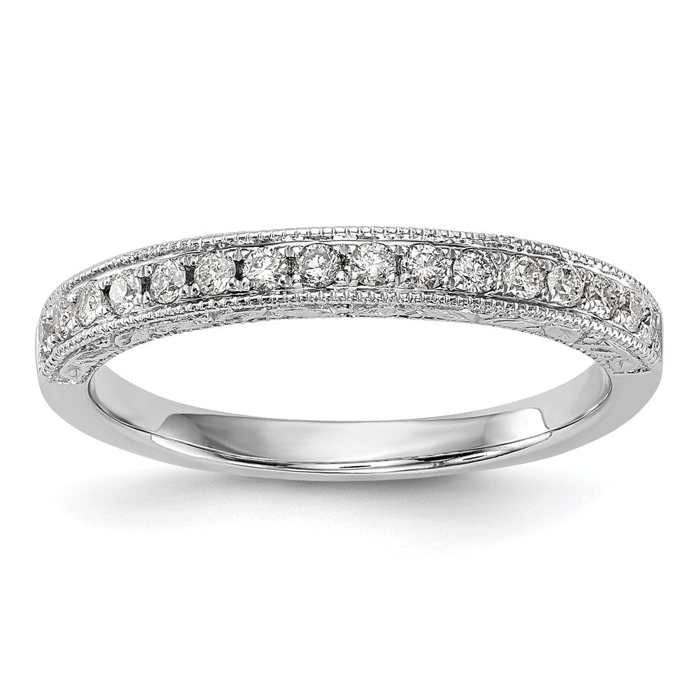 14K White Gold 1/4 carat Diamond Complete Wedding Band
