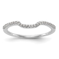 Load image into Gallery viewer, 14K White Gold 1/8 carat Diamond Contoured Complete Wedding Band
