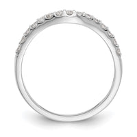 Load image into Gallery viewer, 14K White Gold 1/4 carat Diamond Contoured Complete Wedding Band
