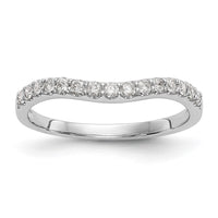 Load image into Gallery viewer, 14K White Gold 1/4 carat Diamond Contoured Complete Wedding Band
