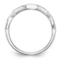 Load image into Gallery viewer, 14K White Gold 1/6 carat Diamond Contoured Complete Wedding Band
