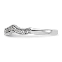 Load image into Gallery viewer, 14K White Gold 1/6 carat Diamond Contoured Complete Wedding Band
