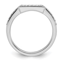 Load image into Gallery viewer, 14K White Gold 1/8 carat Diamond Contoured Complete Wedding Band
