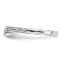 Load image into Gallery viewer, 14K White Gold 1/8 carat Diamond Contoured Complete Wedding Band
