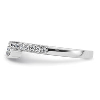 Load image into Gallery viewer, 14K White Gold 1/6 carat Diamond Contoured Complete Wedding Band
