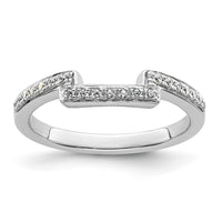 Load image into Gallery viewer, 14K White Gold 1/5 carat Diamond Contoured Complete Wedding Band
