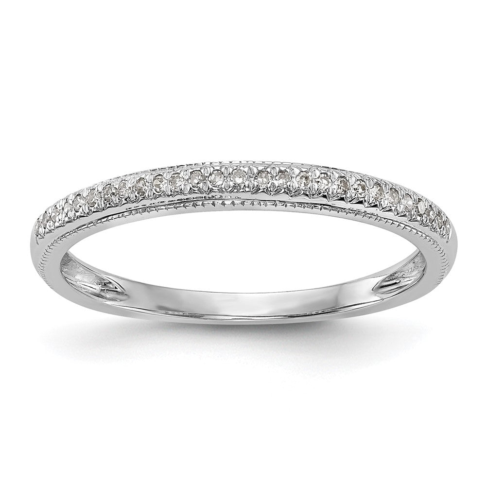14K White Gold 1/15 carat Diamond Complete Wedding Band