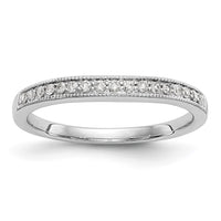 Load image into Gallery viewer, 14K White Gold 1/6 carat Diamond Contoured Complete Wedding Band
