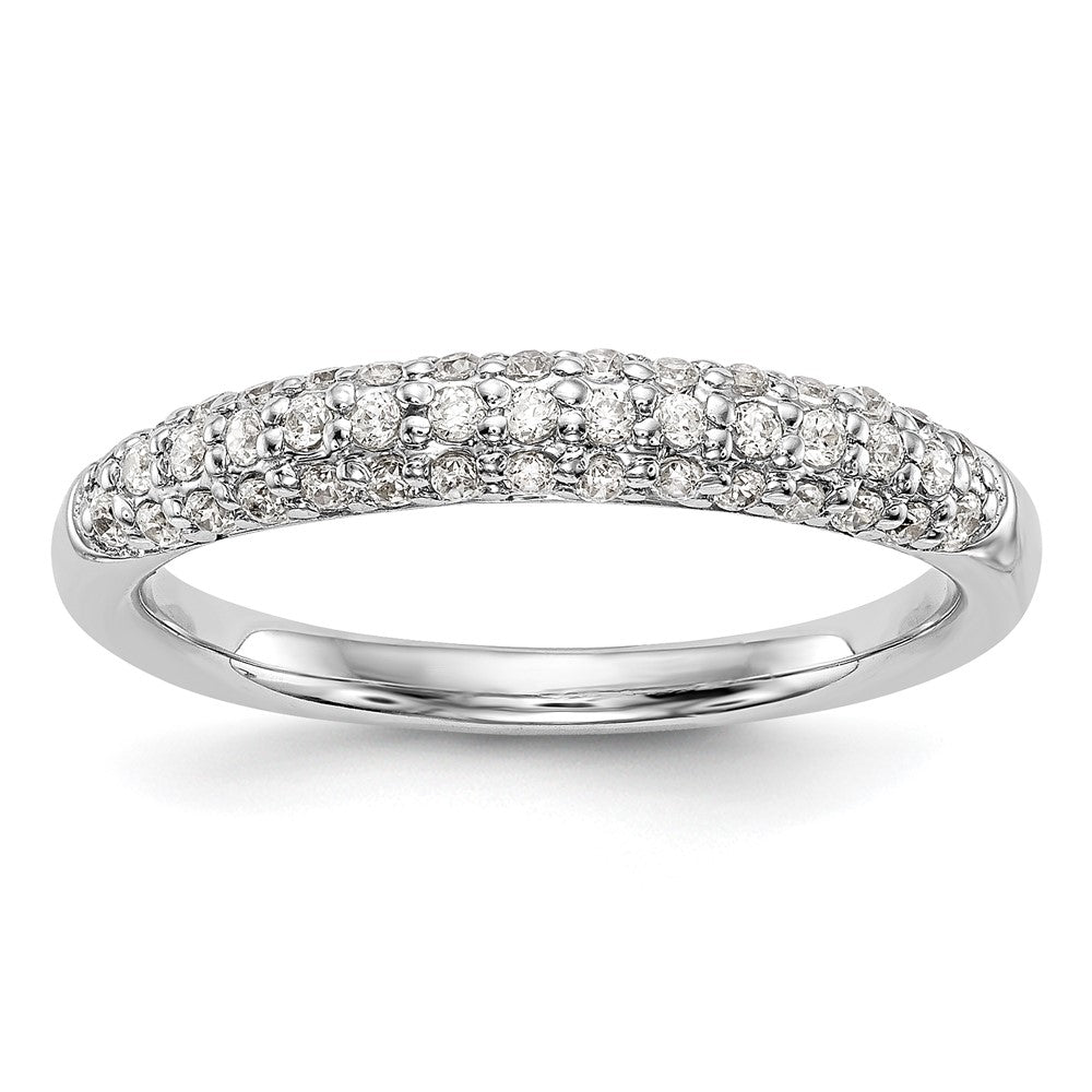 14K White Gold 1/3 carat Diamond Complete Wedding Band