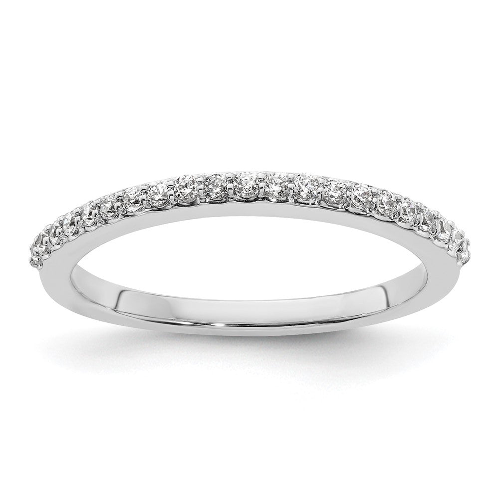 14K White Gold 1/5 carat Diamond Complete Wedding Band