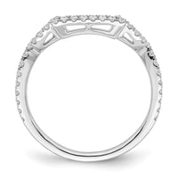 Load image into Gallery viewer, 14K White Gold 1/4 carat Diamond Contoured Complete Wedding Band

