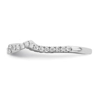 Load image into Gallery viewer, 14K White Gold 1/4 carat Diamond Contoured Complete Wedding Band
