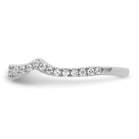 Load image into Gallery viewer, 14K White Gold 1/3 carat Diamond Contoured Complete Wedding Band
