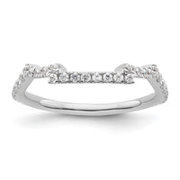 Load image into Gallery viewer, 14K White Gold 1/3 carat Diamond Contoured Complete Wedding Band
