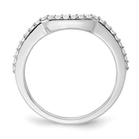 Load image into Gallery viewer, 14K White Gold 1/4 carat Diamond Contoured Complete Wedding Band
