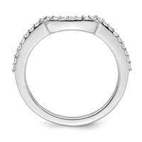 Load image into Gallery viewer, 14K White Gold 1/4 carat Diamond Contoured Complete Wedding Band
