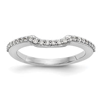 Load image into Gallery viewer, 14K White Gold 1/3 carat Diamond Contoured Complete Wedding Band
