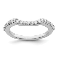 Load image into Gallery viewer, 14K White Gold 1/3 carat Diamond Contoured Complete Wedding Band
