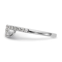 Load image into Gallery viewer, 14K White Gold 1/5 carat Diamond Contoured Complete Wedding Band
