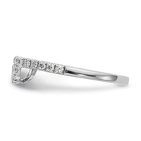 Load image into Gallery viewer, 14K White Gold 1/5 carat Diamond Contoured Complete Wedding Band
