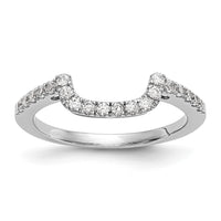 Load image into Gallery viewer, 14K White Gold 1/5 carat Diamond Contoured Complete Wedding Band

