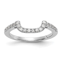 Load image into Gallery viewer, 14K White Gold 1/5 carat Diamond Contoured Complete Wedding Band
