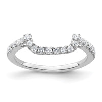 Load image into Gallery viewer, 14K White Gold 1/3 carat Diamond Contoured Complete Wedding Band
