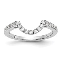 Load image into Gallery viewer, 14K White Gold 1/5 carat Diamond Contoured Complete Wedding Band
