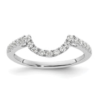 Load image into Gallery viewer, 14K White Gold 1/4 carat Diamond Contoured Complete Wedding Band
