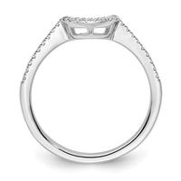 Load image into Gallery viewer, 14K White Gold 1/8 carat Diamond Contoured Complete Wedding Band
