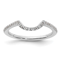 Load image into Gallery viewer, 14K White Gold 1/5 carat Diamond Contoured Complete Wedding Band
