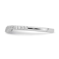 Load image into Gallery viewer, 14K White Gold 1/4 carat Diamond Contoured Complete Wedding Band
