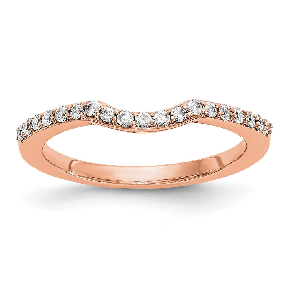 14K Rose Gold Diamond Wedding Band