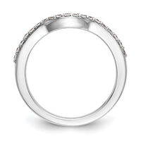 Load image into Gallery viewer, 14K White Gold 1/4 carat Diamond Contoured Complete Wedding Band
